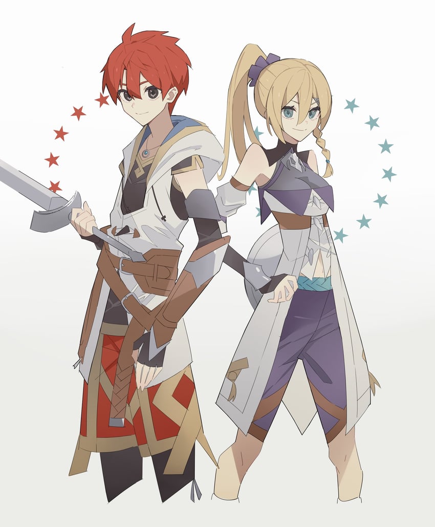 adol christin and karja balta (ys and 1 more) drawn by george_man