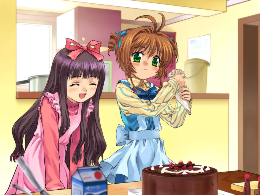 kinomoto sakura and daidouji tomoyo (cardcaptor sakura) drawn by mutsuki_(moonknives)