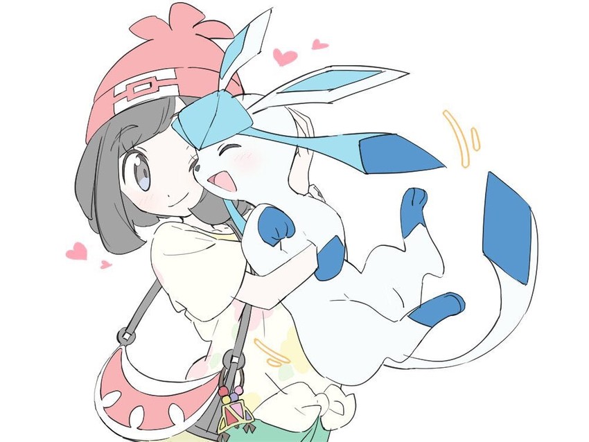 selene and glaceon (pokemon and 1 more) drawn by nonobuki