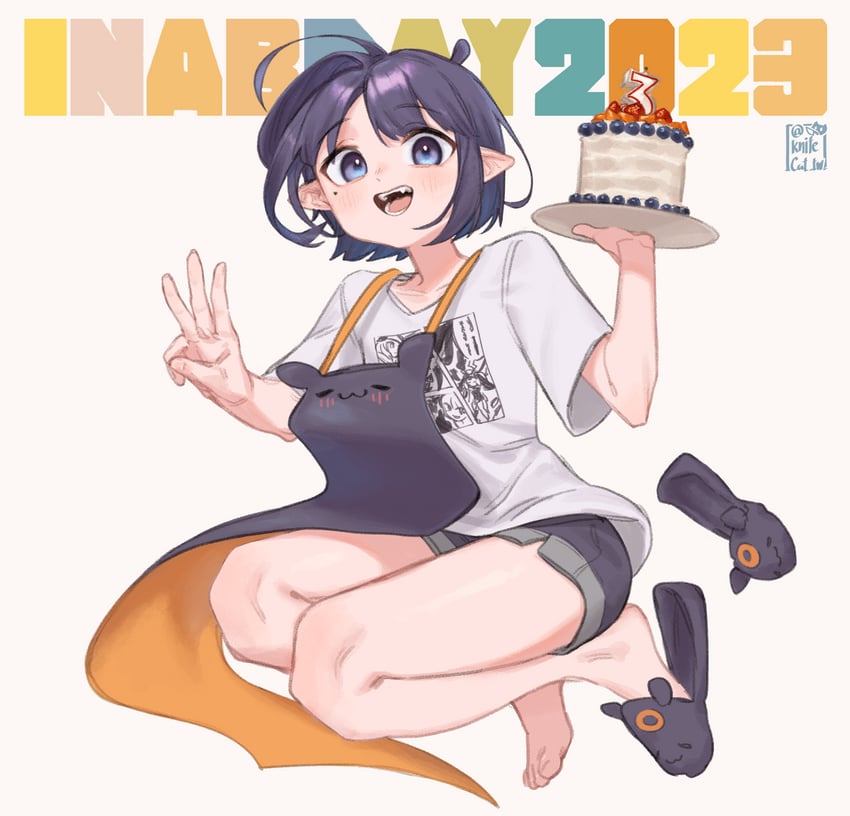 ninomae ina'nis and takodachi (hololive and 1 more) drawn by knifecat