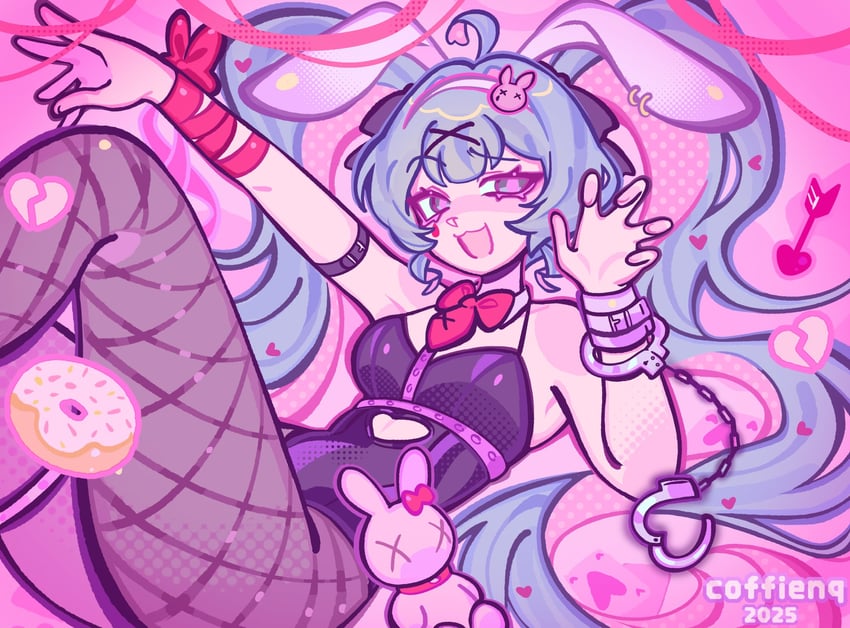 hatsune miku (vocaloid and 1 more) drawn by coffienq08