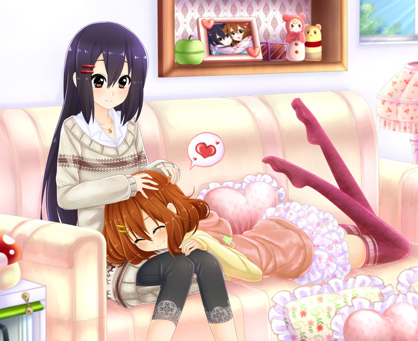 nakano azusa and hirasawa yui (k-on!) drawn by baretto_(firearms_1)