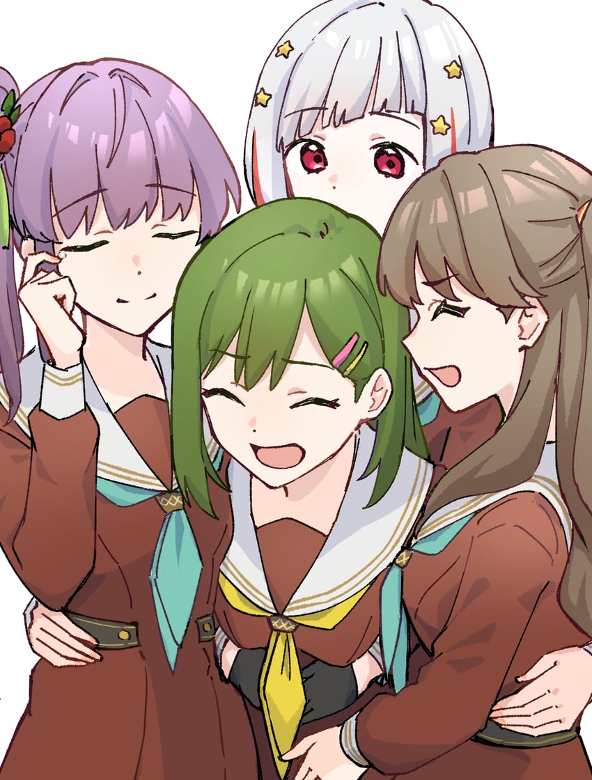 fujishima megumi, otomune kozue, yugiri tsuzuri, and ogami sachi (love live! and 1 more) drawn by zangemiya