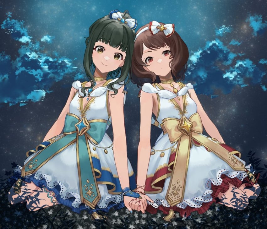 fujii tomo and nagatomi hasumi (idolmaster and 2 more) drawn by lvetica
