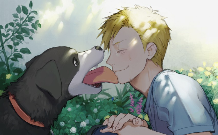 alphonse elric and den (fullmetal alchemist) drawn by naoko_(naonocoto)