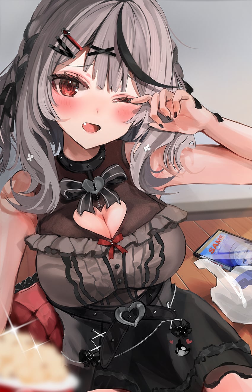 gawr gura and sakamata chloe (hololive and 1 more) drawn by uuji