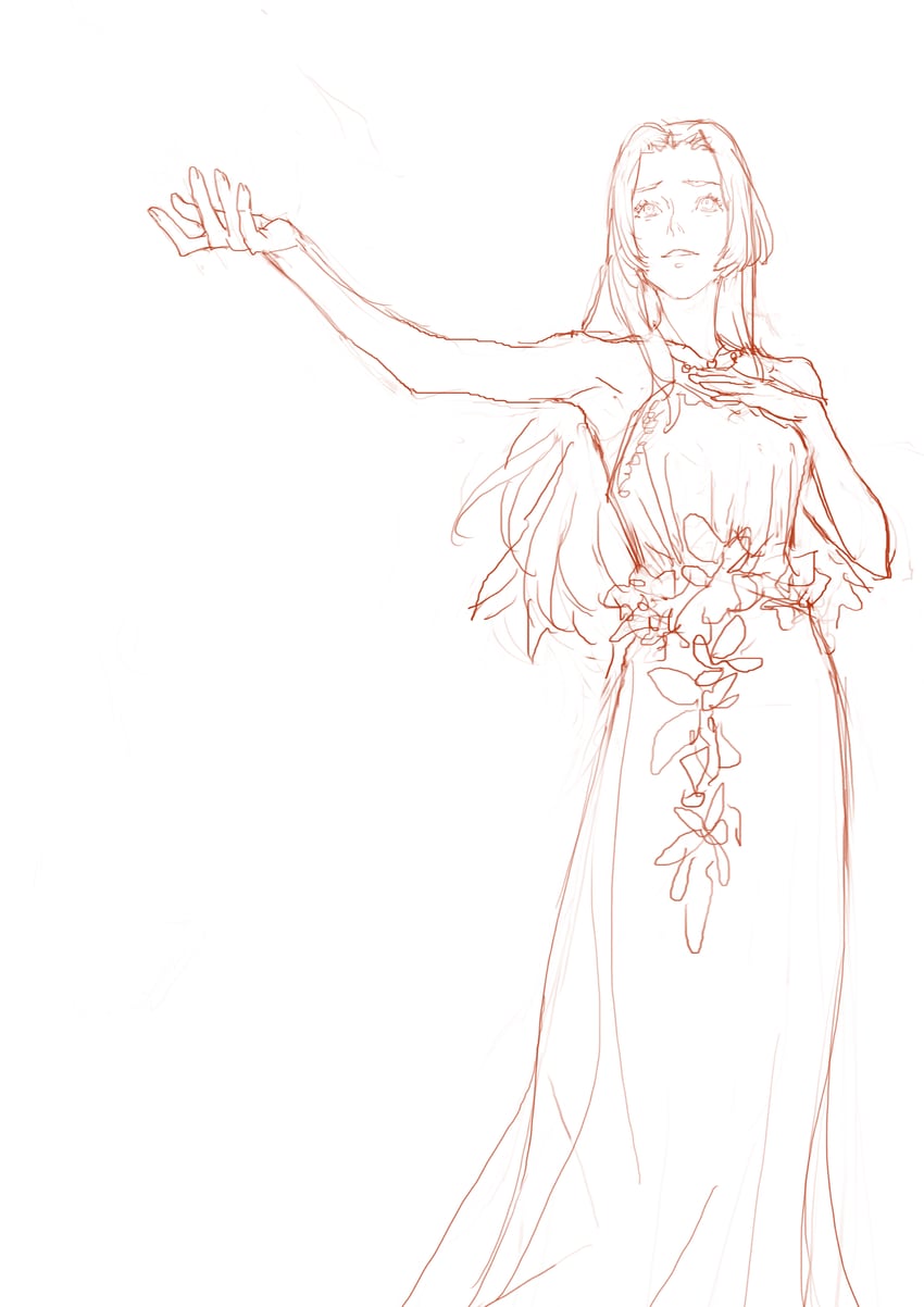 aerith gainsborough (final fantasy and 3 more) drawn by af_cf