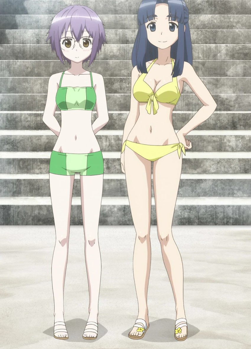 nagato yuki and asakura ryoko (suzumiya haruhi no yuuutsu and 2 more)