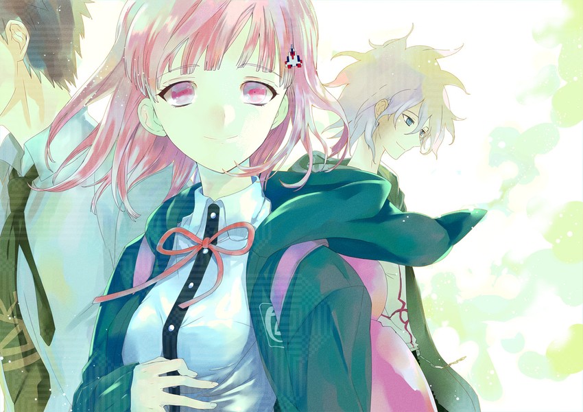 nanami chiaki, komaeda nagito, and hinata hajime (danganronpa and 2 more) drawn by mooche