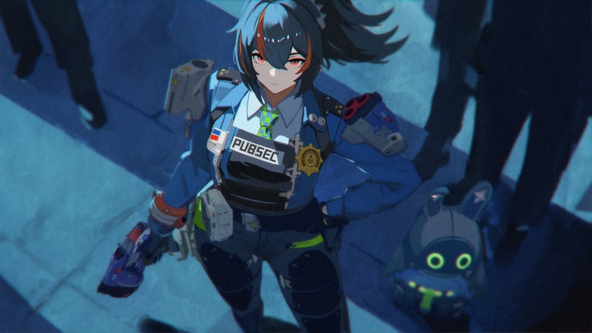zhu yuan and securityboo (zenless zone zero) drawn by chawan_(a1982962436)