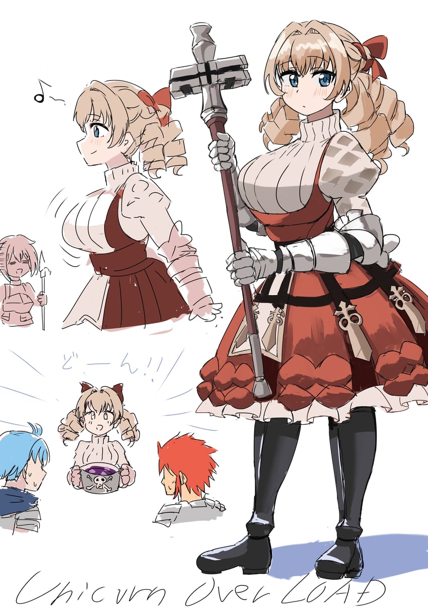 scarlett, alain, chloe, and lex (unicorn overlord) drawn by ereka
