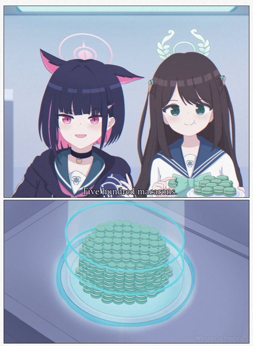 kazusa and airi (blue archive and 1 more) drawn by wasserschwein21