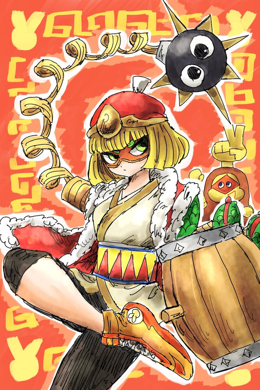 king dedede, min min, gordo, and cobushii (kirby and 2 more) drawn by kicdon