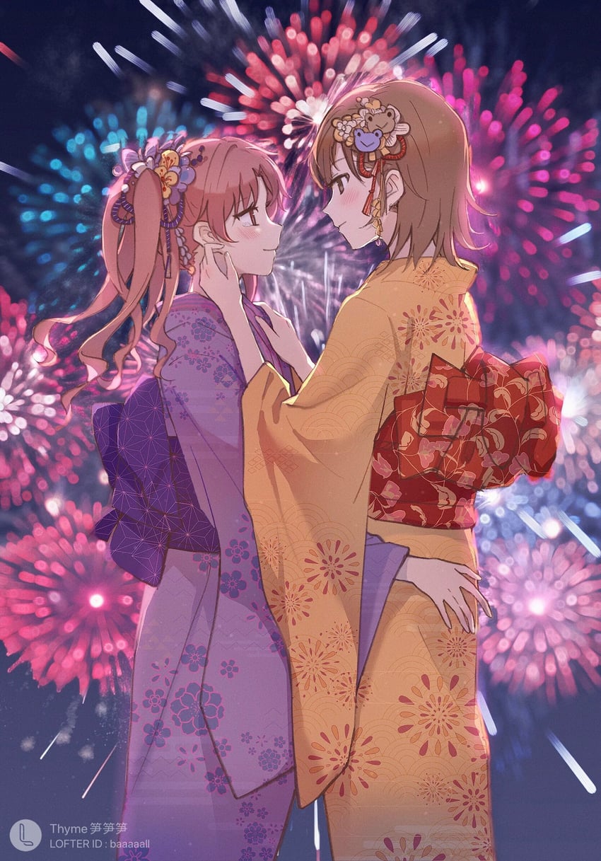misaka mikoto and shirai kuroko (toaru majutsu no index and 1 more) drawn by thyme_(4749874974)