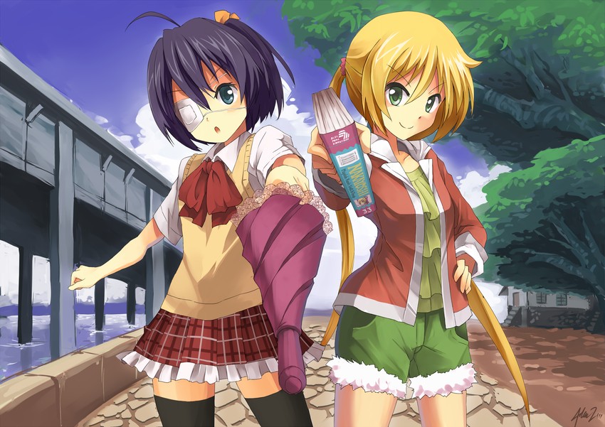 takanashi rikka and sanzen'in nagi (chuunibyou demo koi ga shitai! and 1 more) drawn by mystic-san
