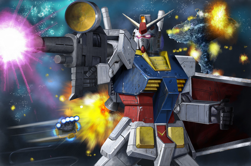 rx-78-2 gundam and zeong (gundam and 1 more) drawn by i.t.o_daynamics