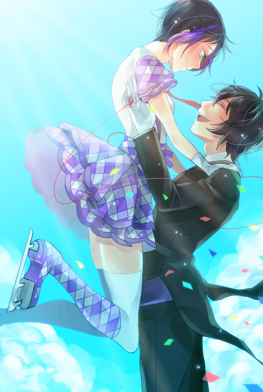 suzuno ito and mihama kouji (pretty series and 2 more) drawn by miteli