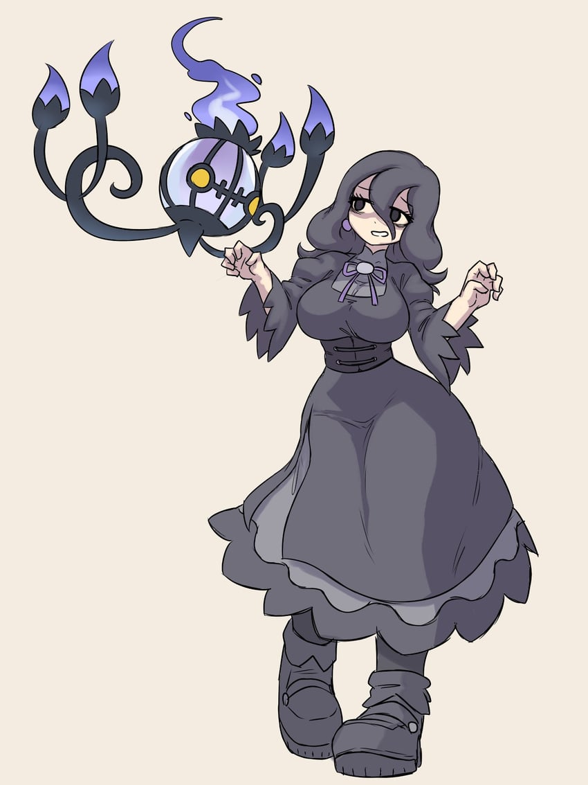 hex maniac and chandelure (pokemon and 1 more) drawn by sheepapp