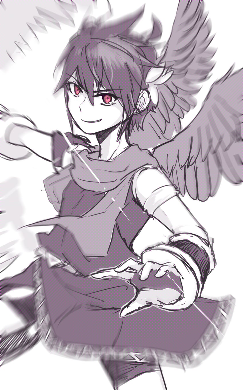 dark pit (kid icarus and 1 more) drawn by pasu
