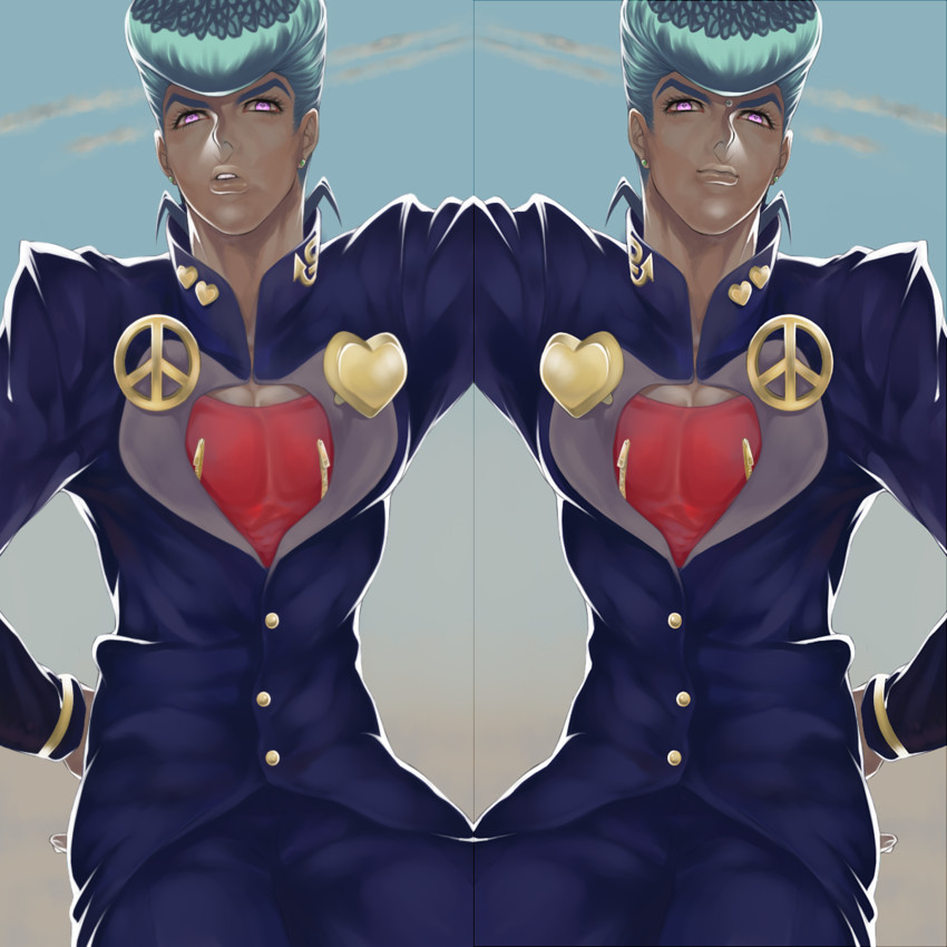 higashikata josuke (jojo no kimyou na bouken and 1 more) drawn by 359-1059