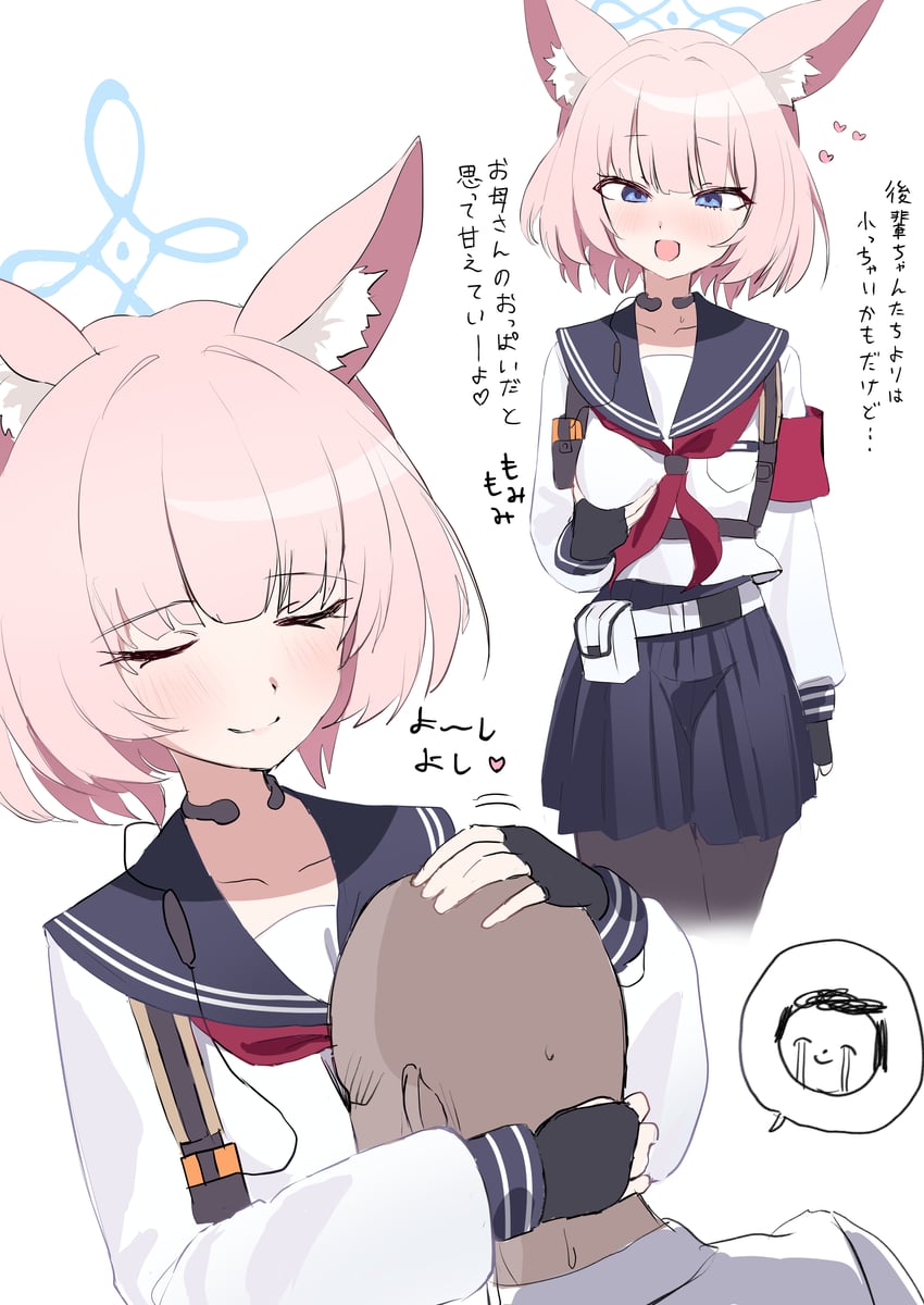 sensei, doodle sensei, and niko (blue archive) drawn by mochini