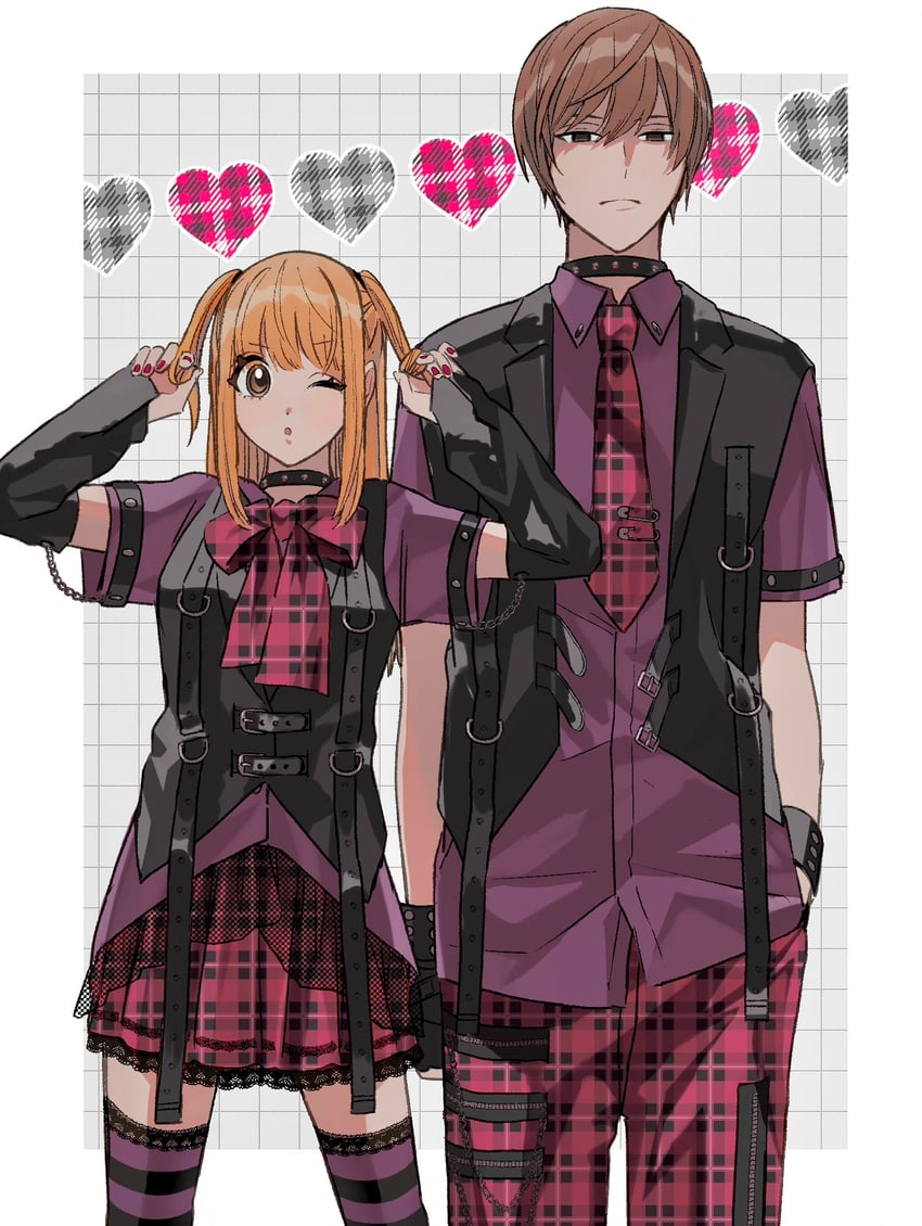 yagami light and amane misa (death note) drawn by kasuya86