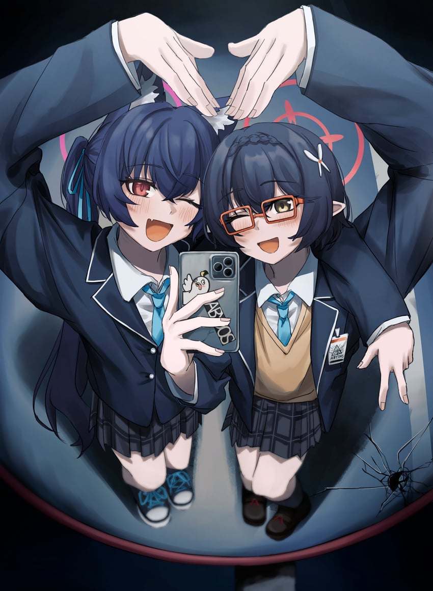 serika, peroro, and ayane (blue archive) drawn by doumu_(31678316)