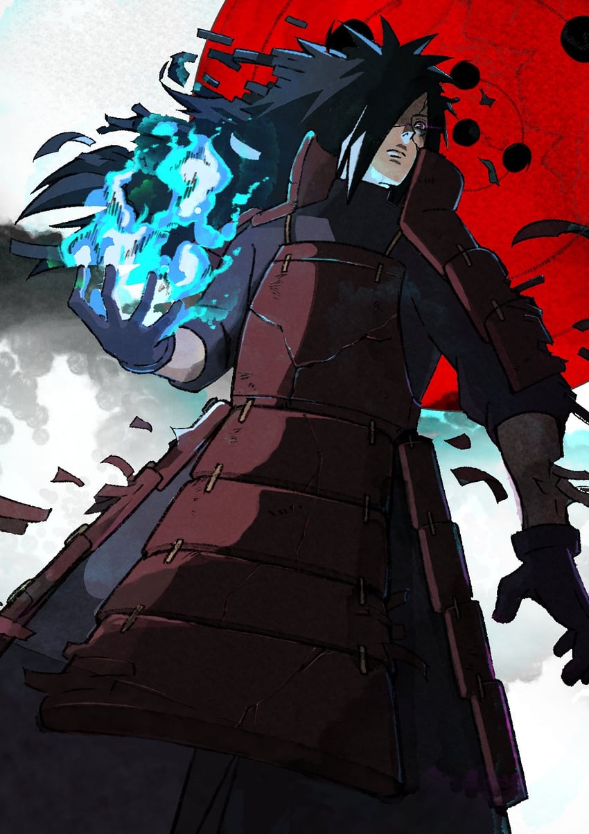 uchiha madara (naruto and 1 more) drawn by hori100509