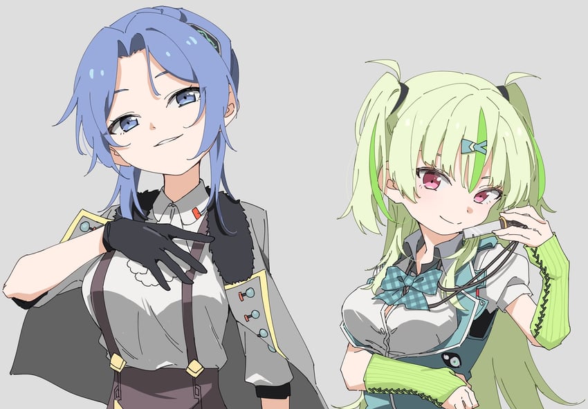 ooshima isuzu and hanamura shiki (heaven burns red) drawn by kaki_traveler