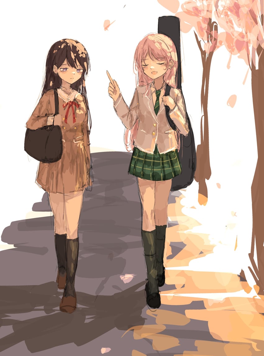 chihaya anon and shiina taki (bang dream! and 1 more) drawn by latte_bf