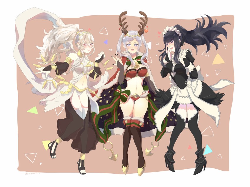 female corrin, female robin, olivia, and tharja (fire emblem and 3 more) drawn by nerinriume