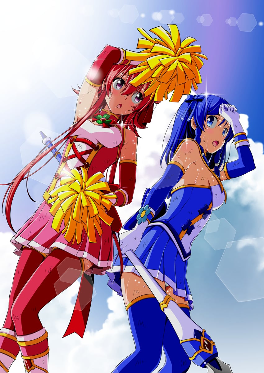 utsugi chisaki, clover rose, shimono aoi, and clover cobalt (original and 1 more) drawn by koeda0111
