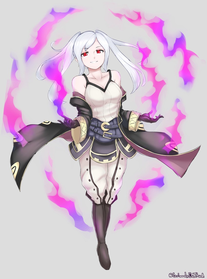 female robin (fire emblem and 2 more) drawn by grimmelsdathird