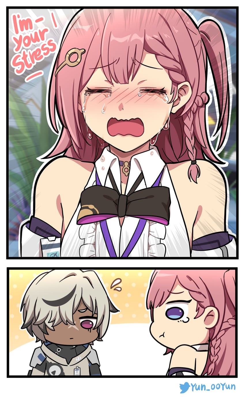 asta and arlan (honkai and 1 more) drawn by ooyun