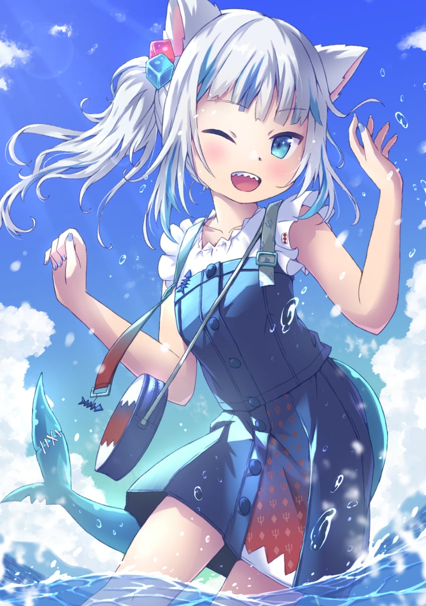 gawr gura (hololive and 1 more) drawn by aki_(akisora_hiyori)