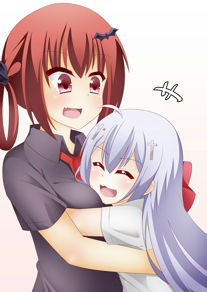 satanichia kurumizawa mcdowell and raphiel shiraha ainsworth (gabriel dropout) drawn by struts