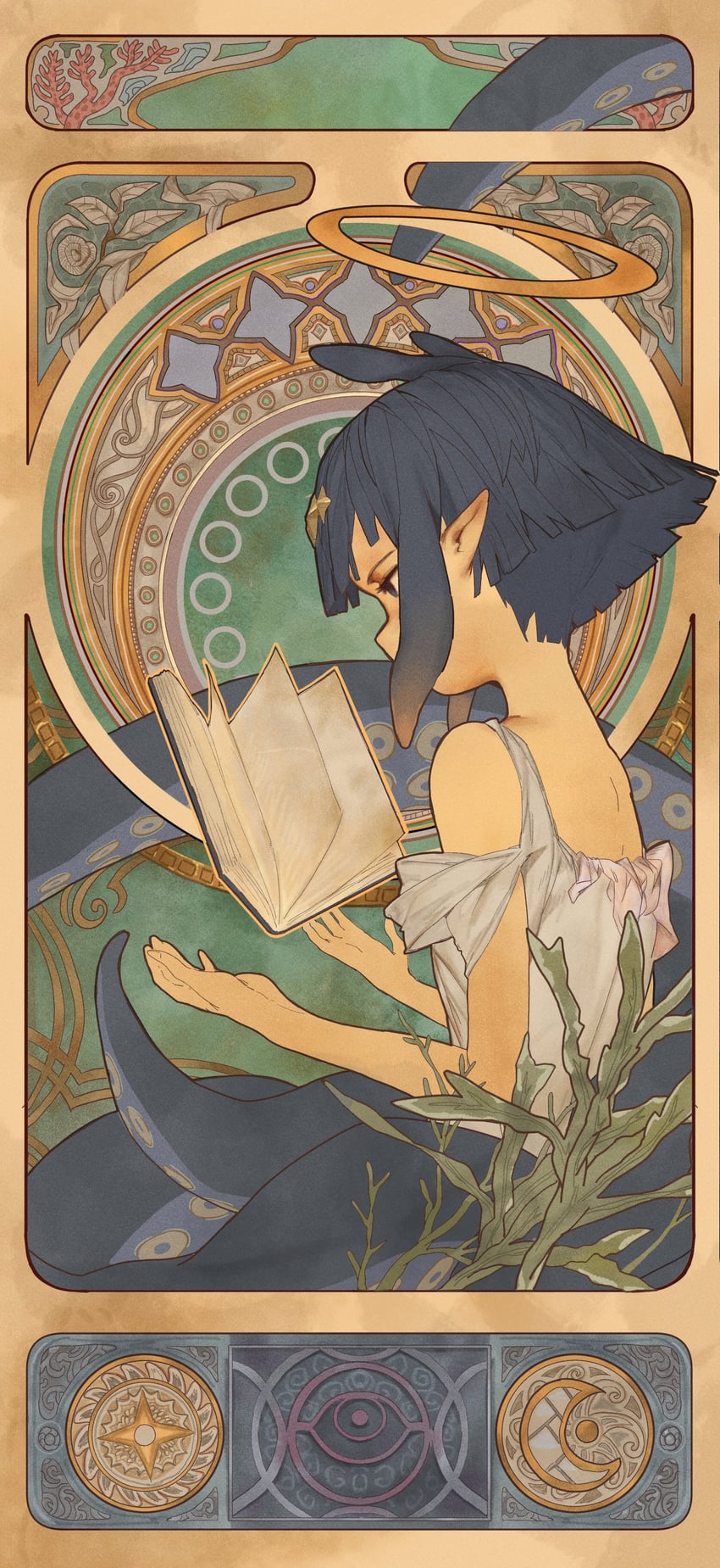 ninomae ina'nis (hololive and 1 more) drawn by yuubi_yuutsu