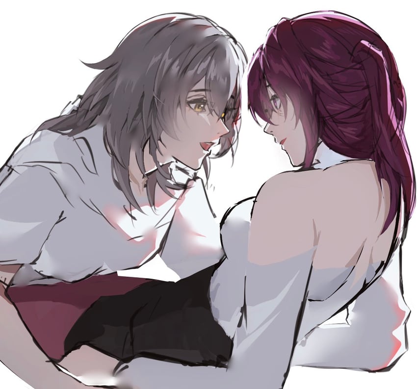 trailblazer, stelle, and kafka (honkai and 1 more) drawn by rokibent
