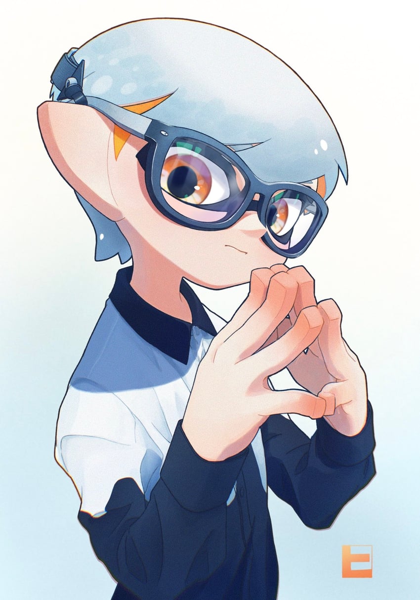 inkling player character and inkling boy (splatoon) drawn by hiko0v0