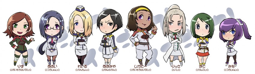 rail schwartz, liz glover, aoi cameron, lissa weaver, mako scott, and 3 more (injuu kangoku) drawn by butcha-u