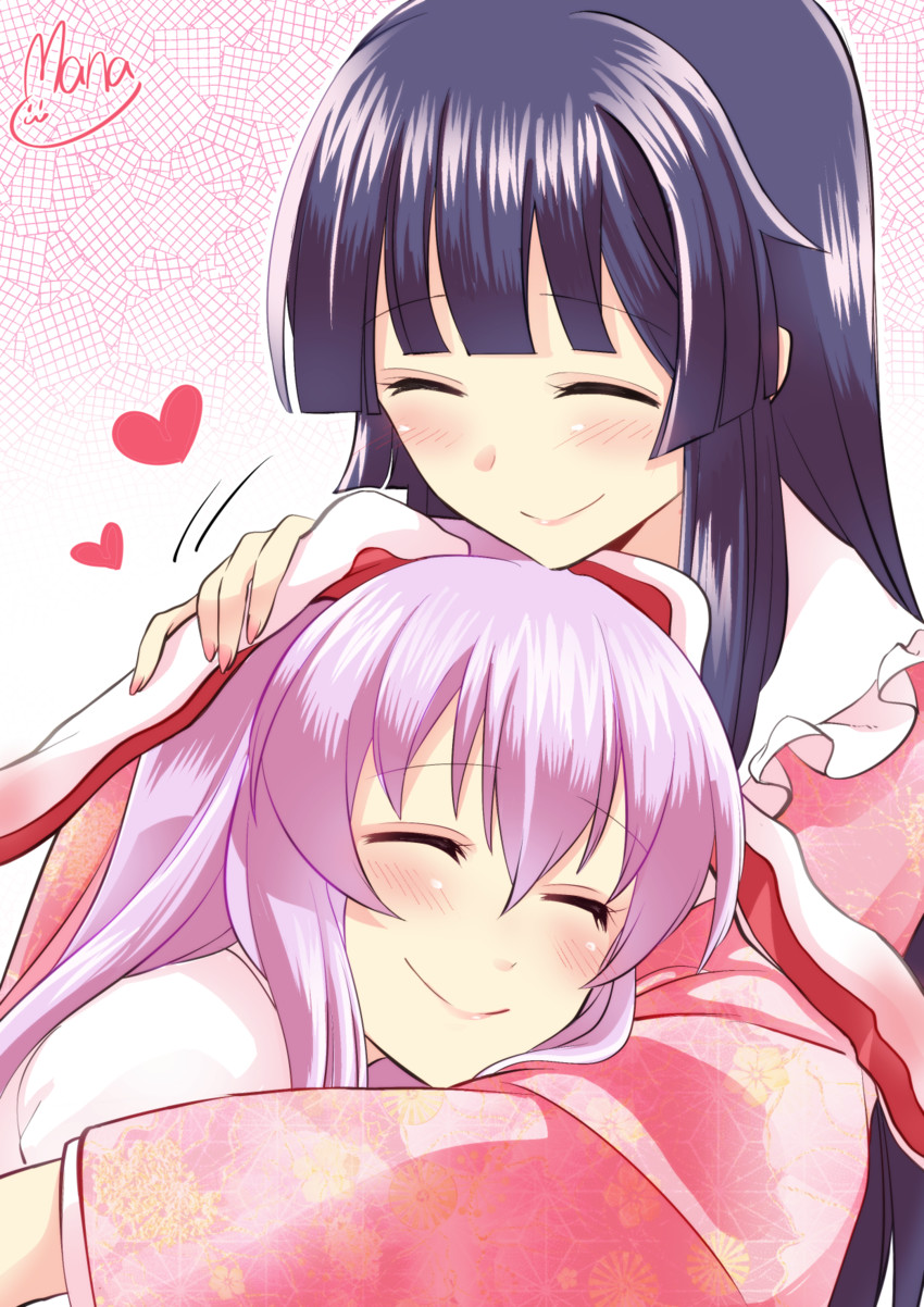 reisen udongein inaba and houraisan kaguya (touhou) drawn by mana_(tsurubeji)