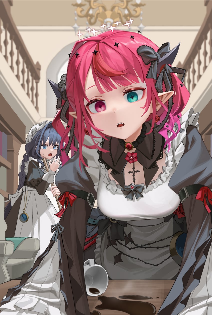 ouro kronii and irys (hololive and 1 more) drawn by hanho