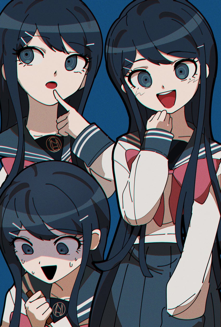 maizono sayaka (danganronpa and 1 more) drawn by nzeneee