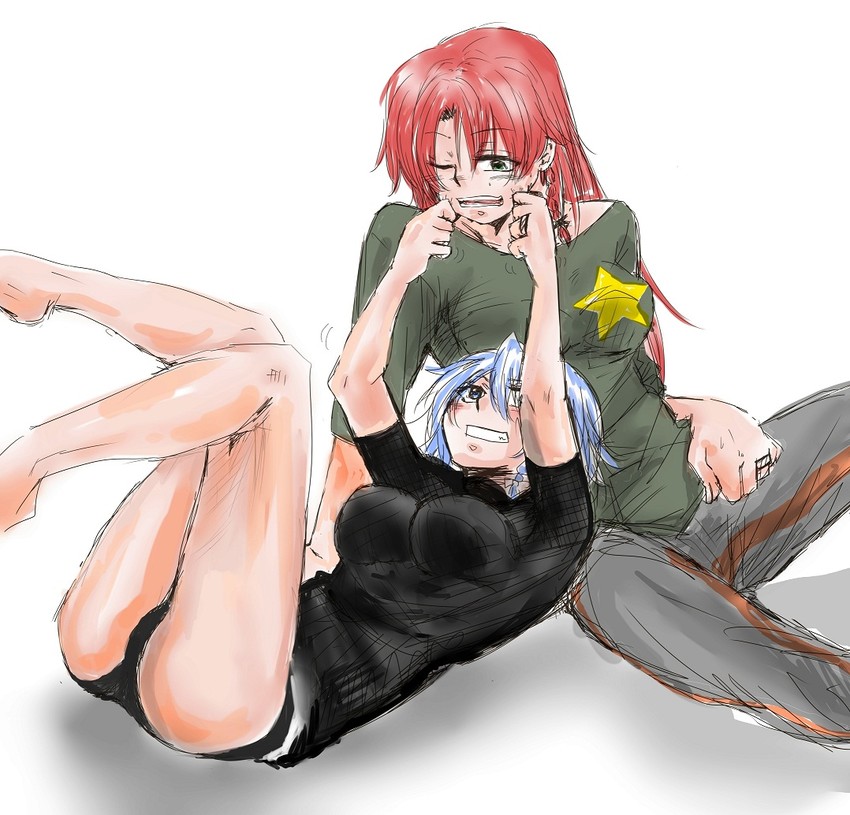 izayoi sakuya and hong meiling (touhou) drawn by matsuri_kyuuta