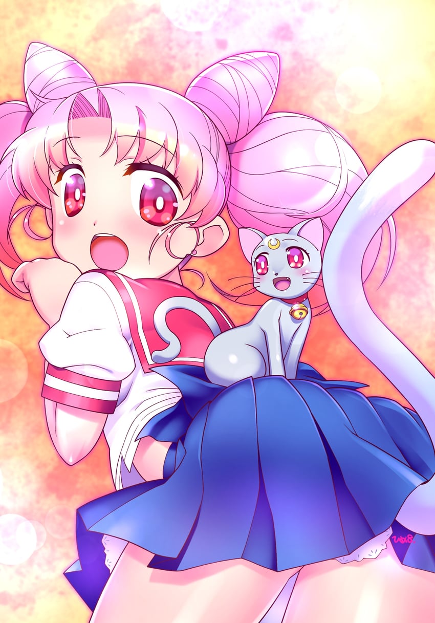 chibi usa and diana (bishoujo senshi sailor moon) drawn by himehachi_(hime8manga)