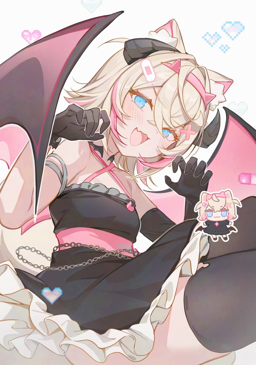 mococo abyssgard (hololive and 1 more) drawn by icomochi