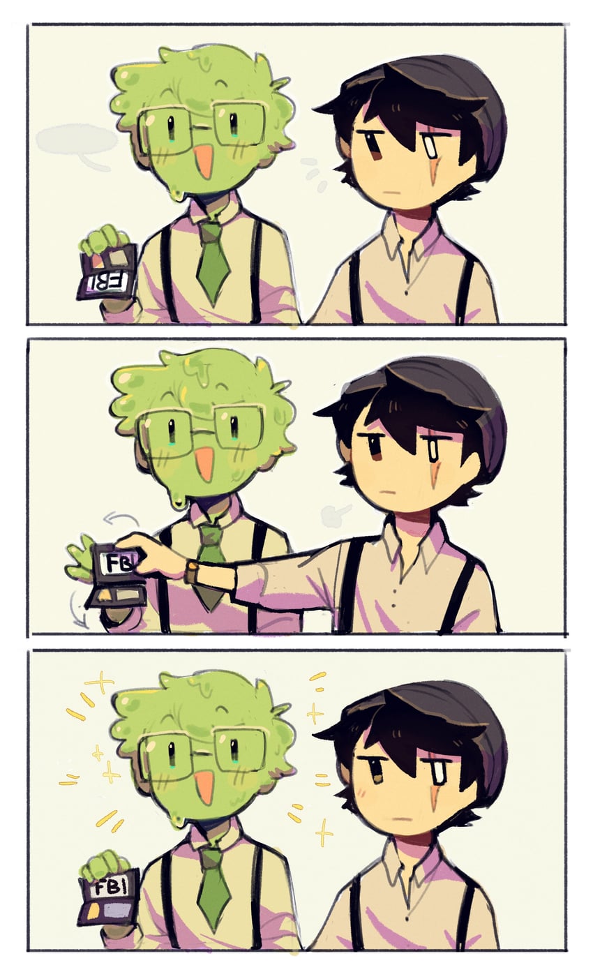 quackity and slimecicle (minecraft youtube and 1 more) drawn by kotya_(kotyaaaaaaaaaal)