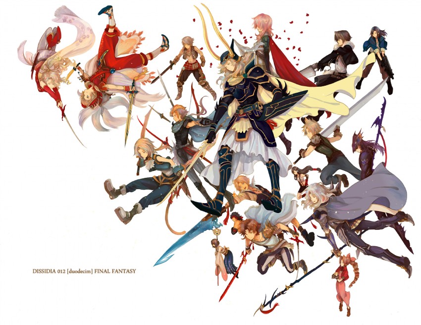 tifa lockhart, cloud strife, aerith gainsborough, terra branford, squall leonhart, and 14 more (final fantasy and 14 more) drawn by okazaki_oka