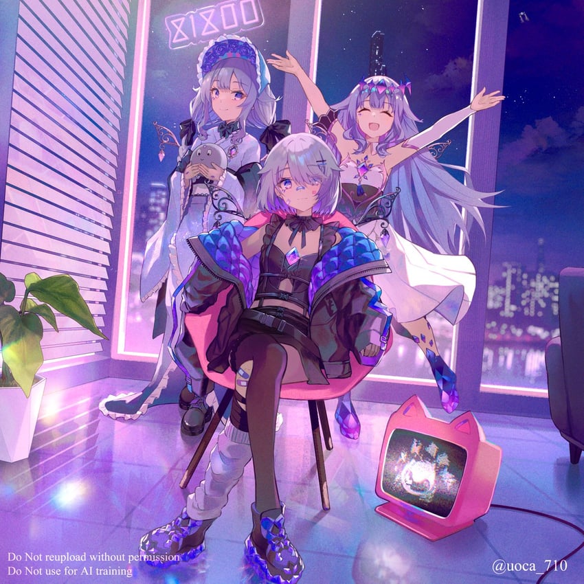koseki bijou and pebble (hololive and 1 more) drawn by uoca