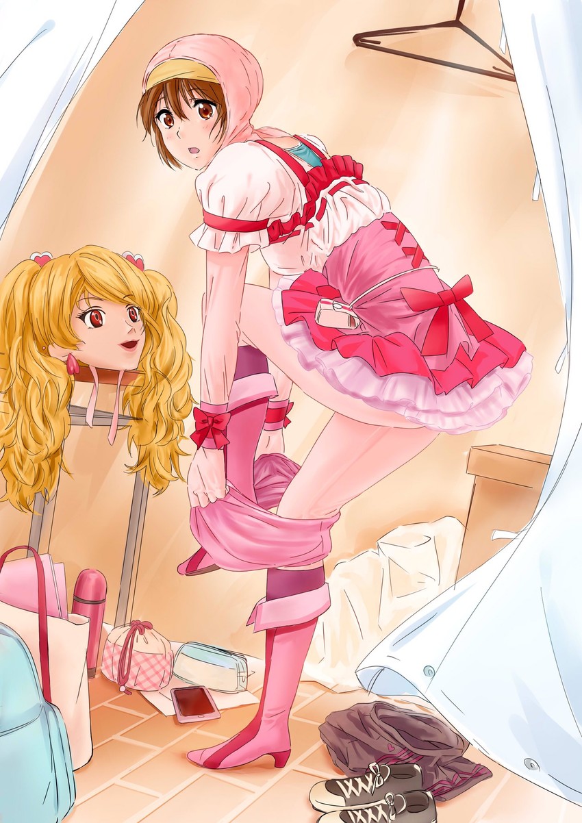 cure peach (precure and 1 more) drawn by anigurum
